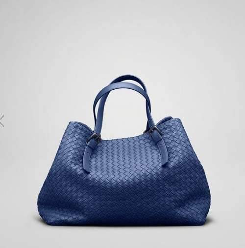 Bottega Veneta Lambskin Tote Bag 1026 dark blue